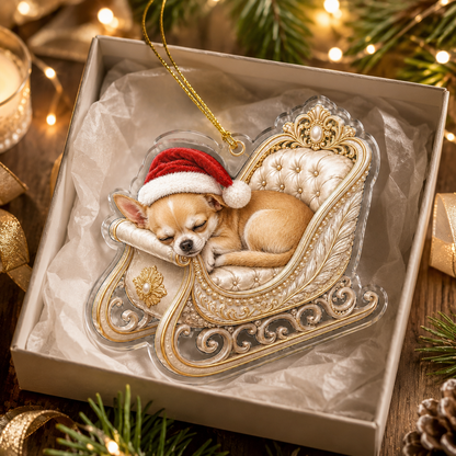 Dog Christmas Sleigh Chihuahua