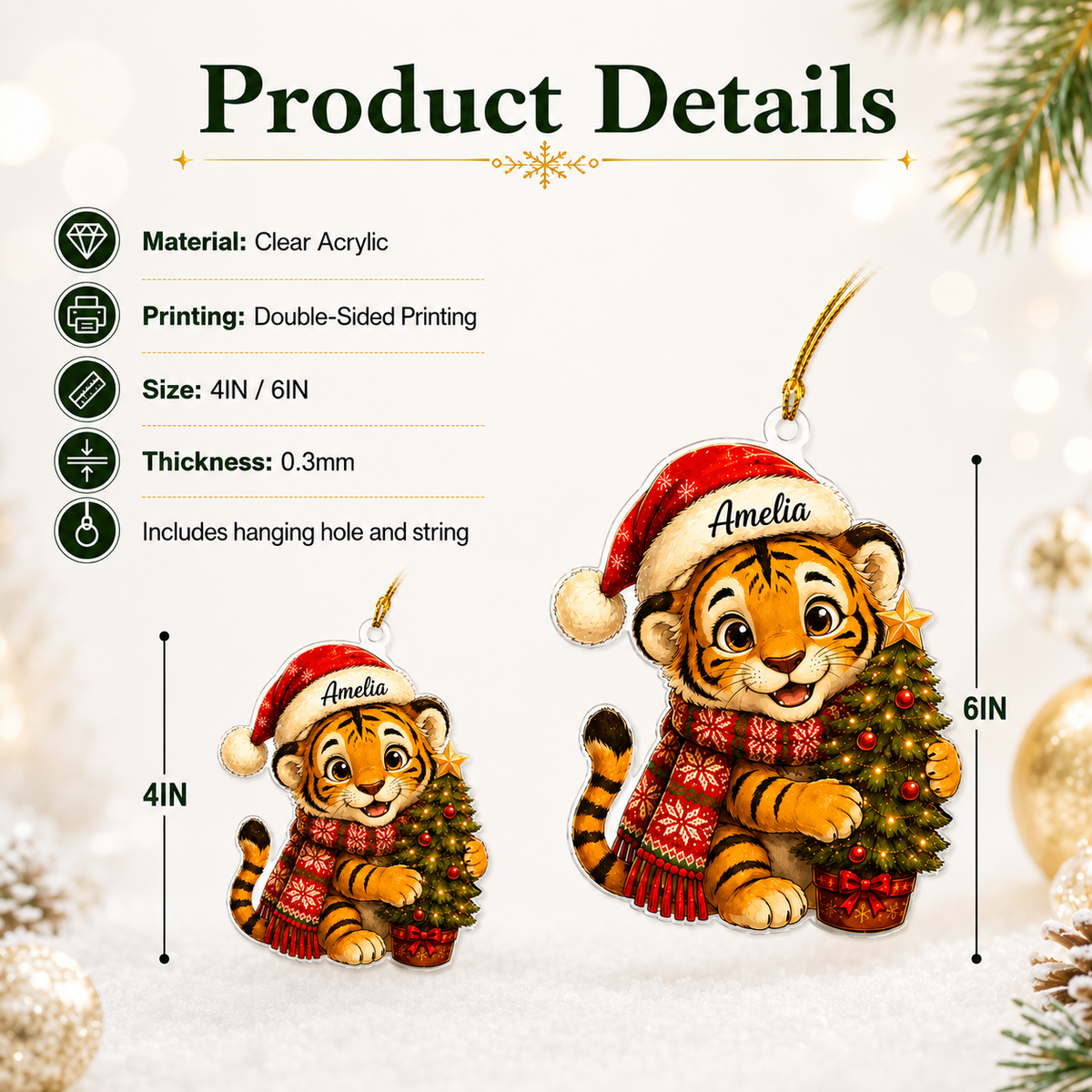 Animal Chrismas Tiger