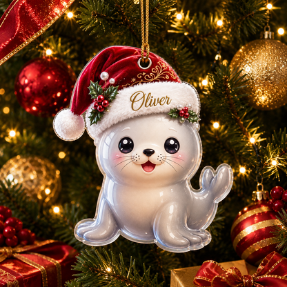 Animal With Santa Hat Sea Lion
