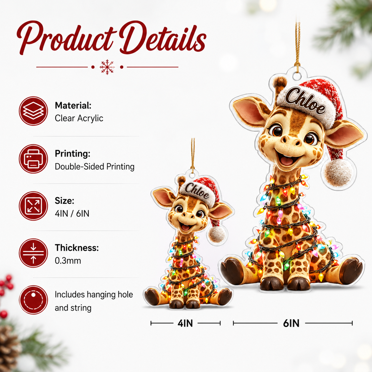 Animal Led Light Giraffe