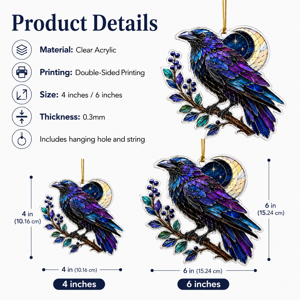 Bird With Flower Raven