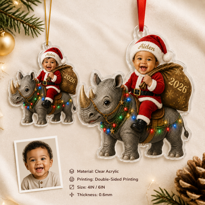 Custom Photo Baby Animal Rhinoceros