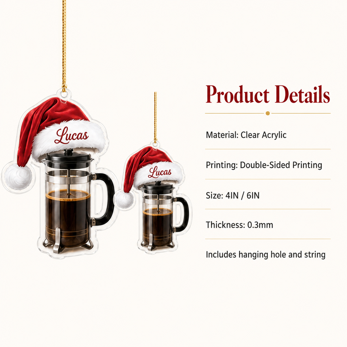 Coffee Equipment Ornament Acrylic French Press TAM