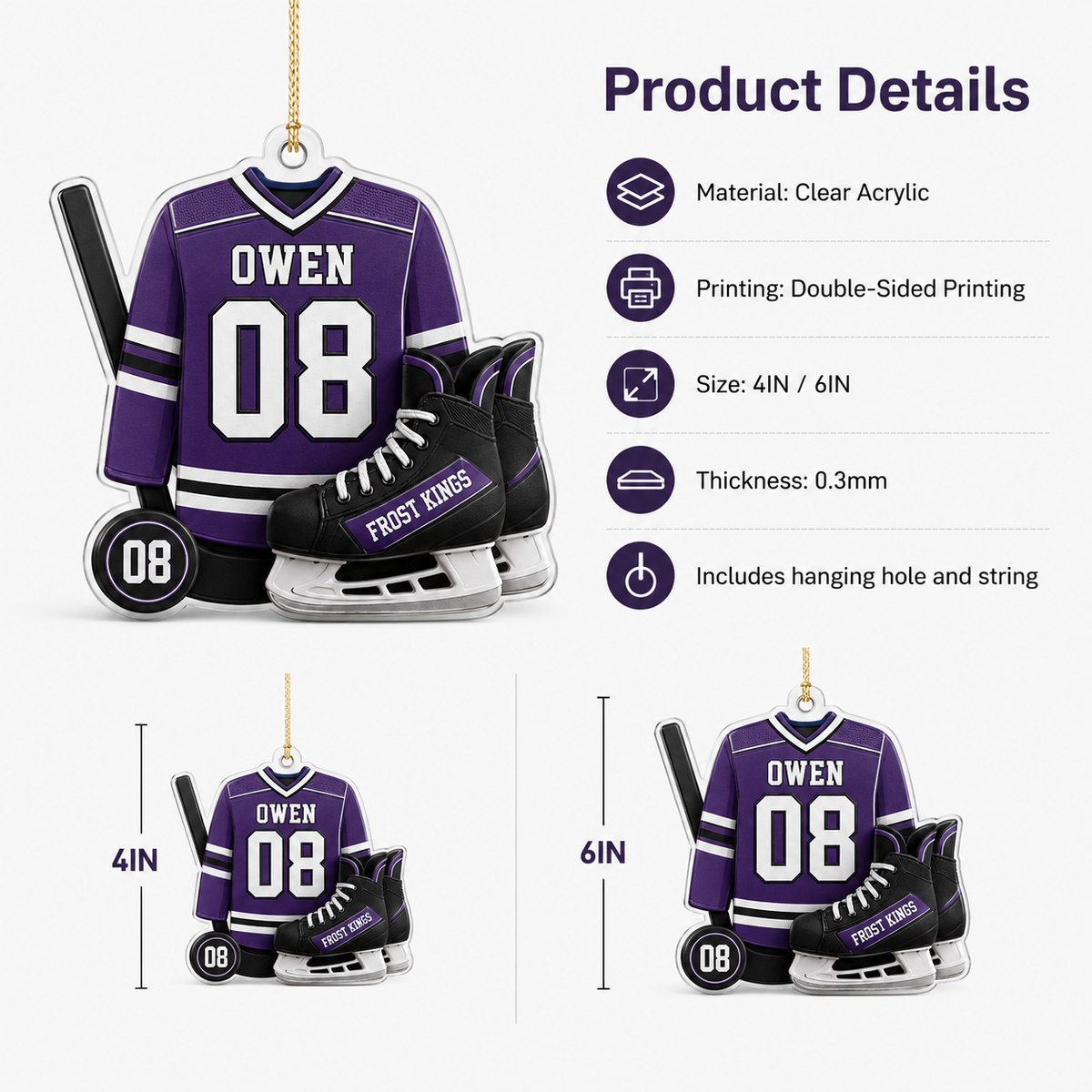 Hockey Acrylic Style 9