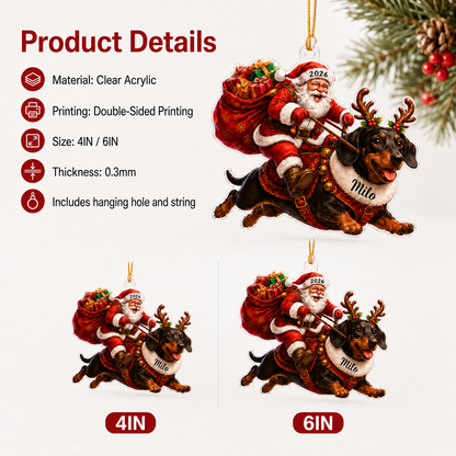 Santa Claus and Dog Dachshund