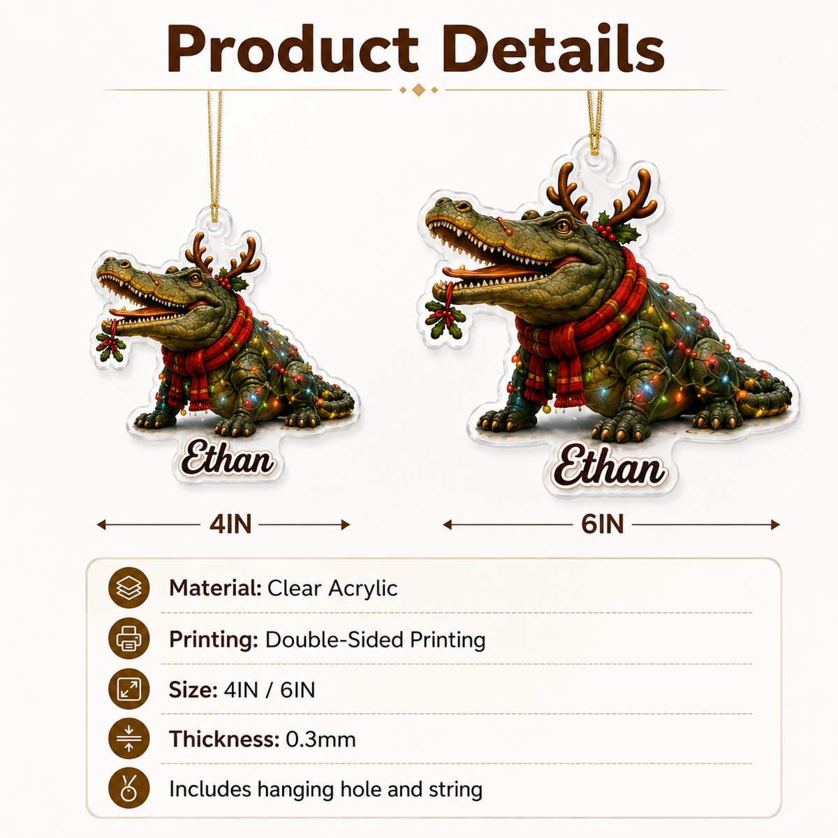 Christmas Animal Crocodile