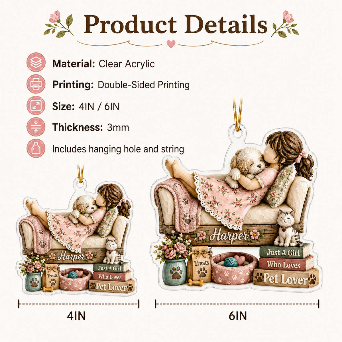 Personalized Just A Girl Hobby Pet Lover