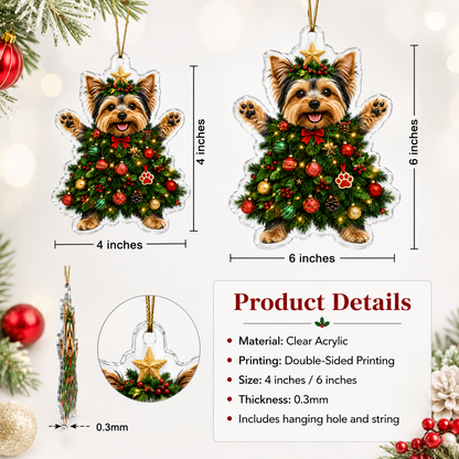 Dog Santa Tree Yorkshire Terrier