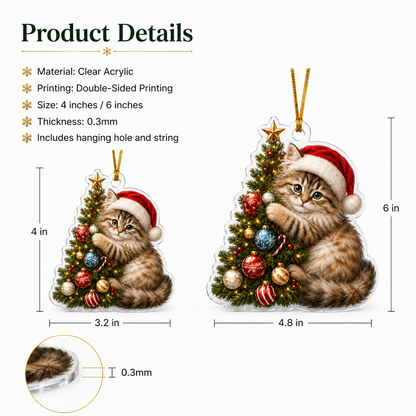 Cat With Christmas Tree Siberian