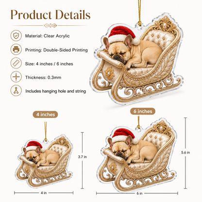 Dog Christmas Sleigh French Bulldog