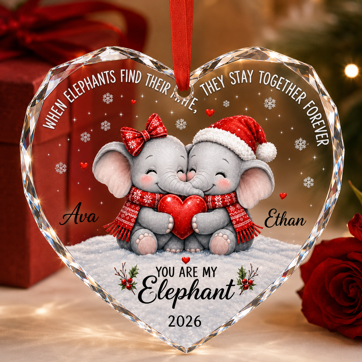 Custom Animal Couple Elephant