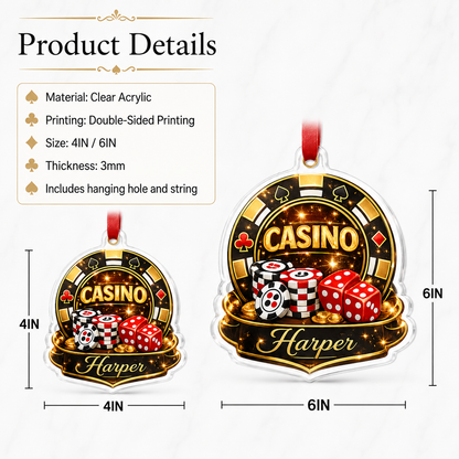 Pocker Custome Name Acrylic Winner Casino