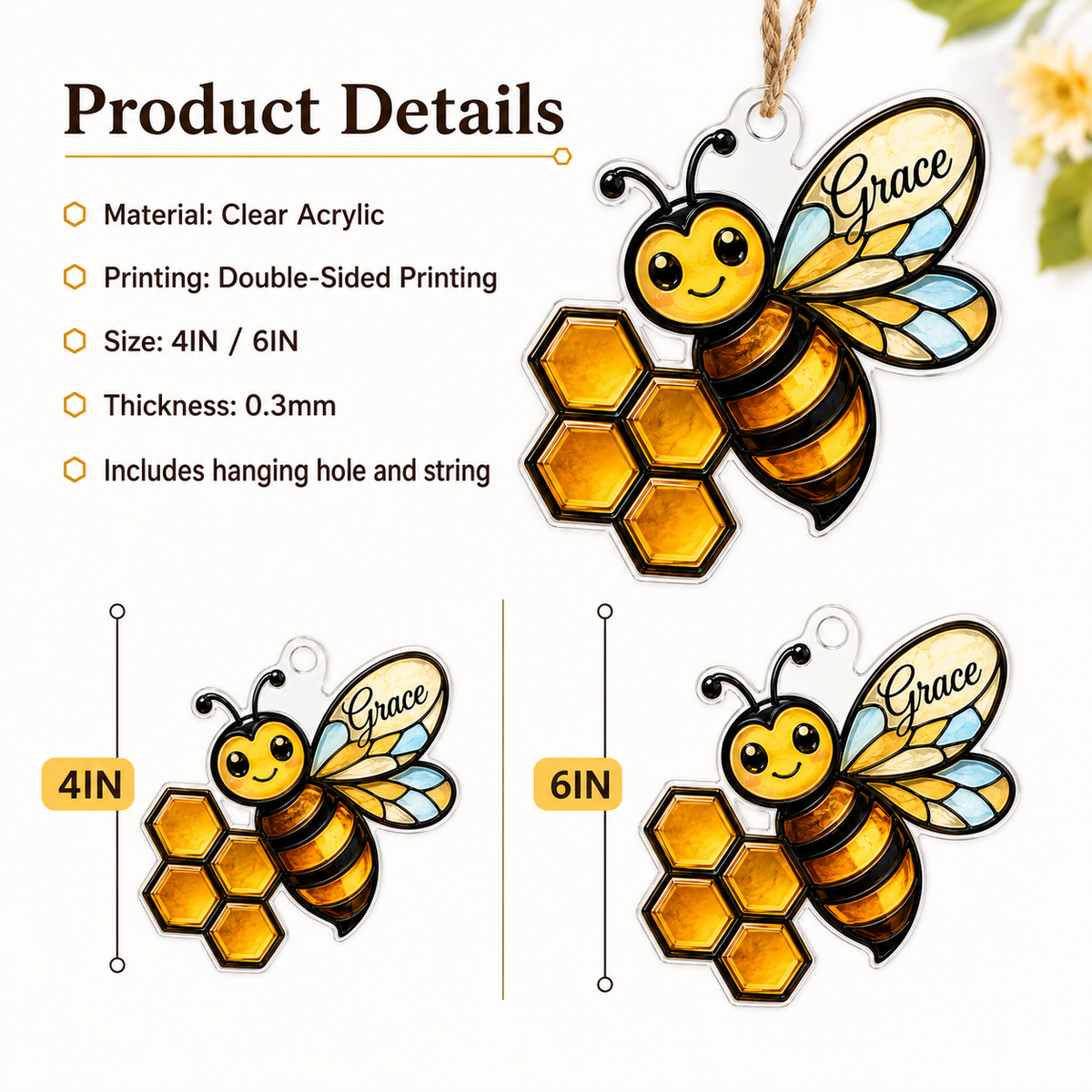 Bee Floral Style 9