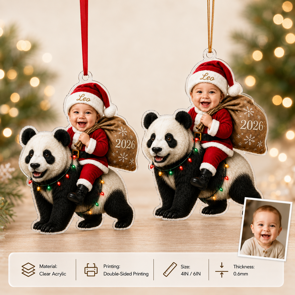 Custom Photo Baby Animal Panda