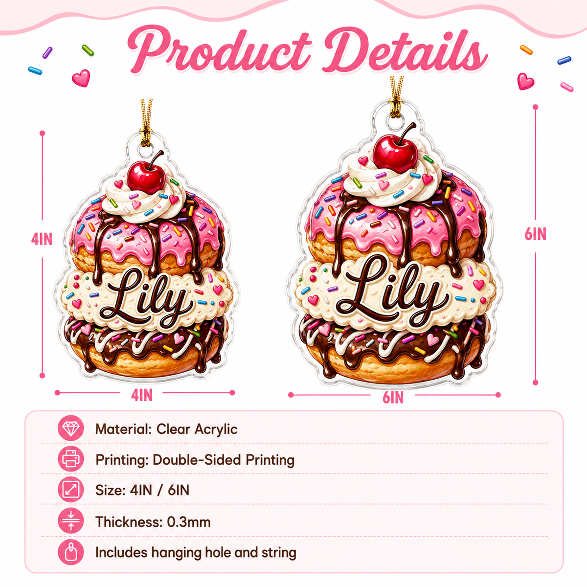 Custom Dessert Donut Acrylic