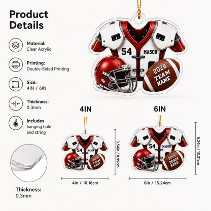 American Football Custome Name Acrylic Style 2