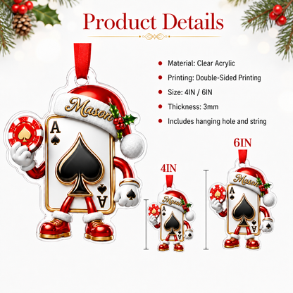Pocker Custome Name Acrylic Pocker Card