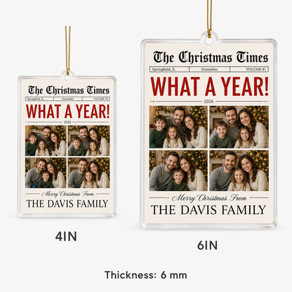 Custom Photo Christmas Newspaper Family