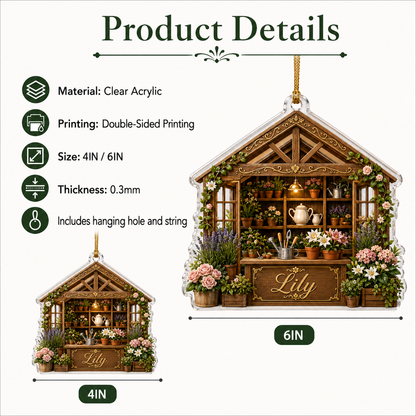 Custom Gardening Flower Shop Acrylic