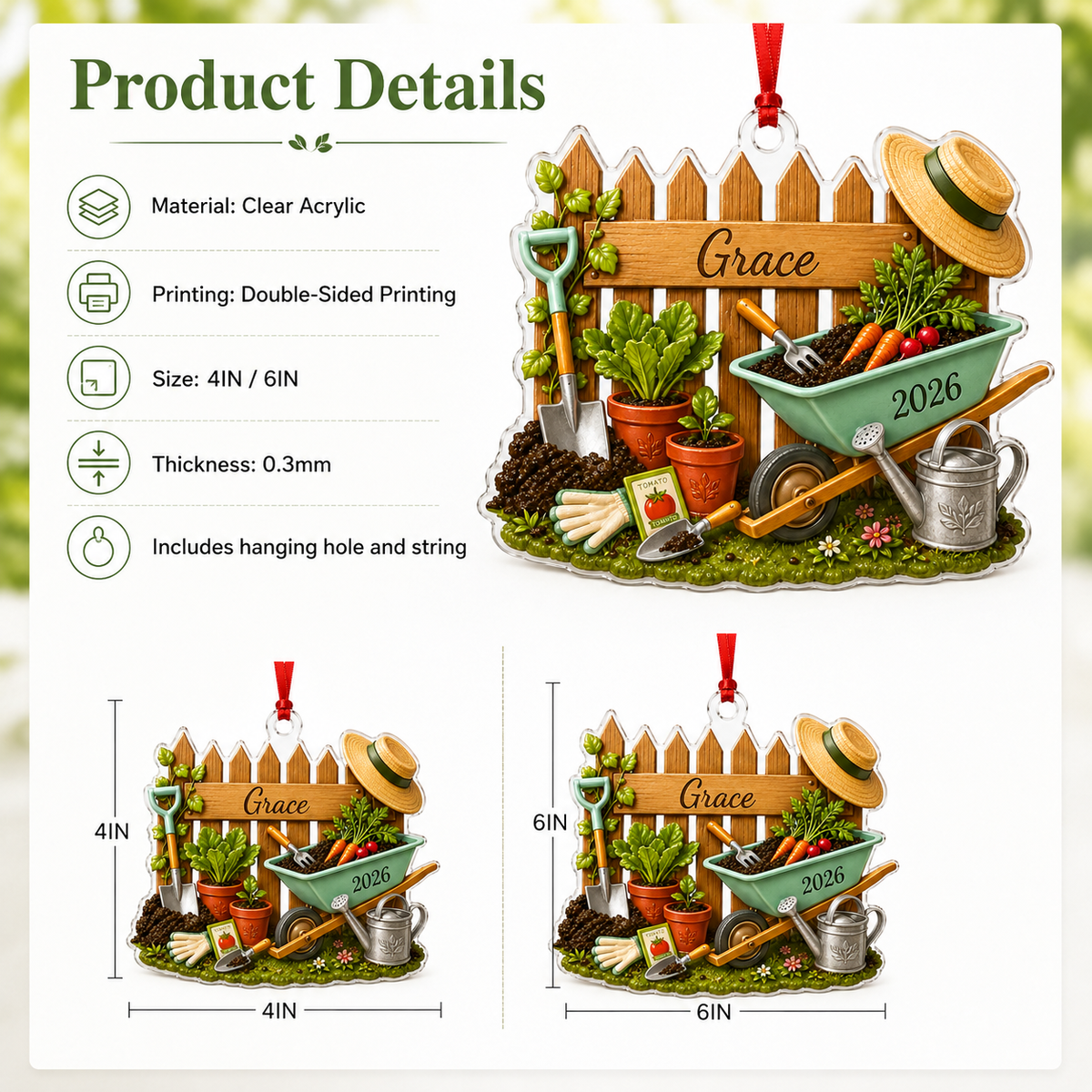 Custom Gardening Fence Acrylic