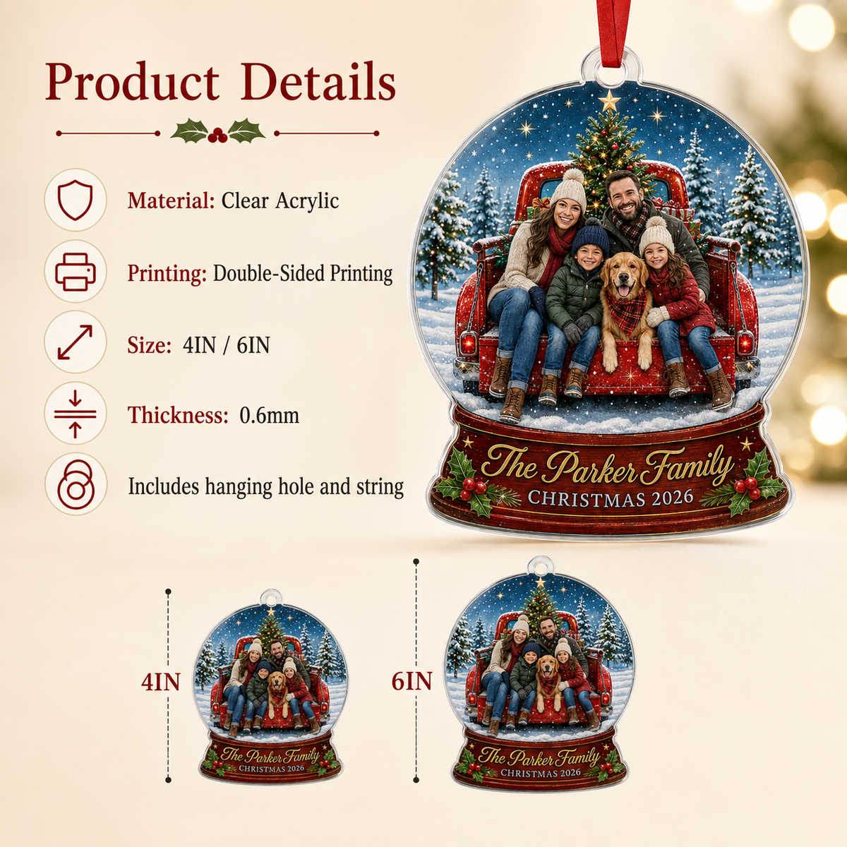 Family Memory Waterglobe