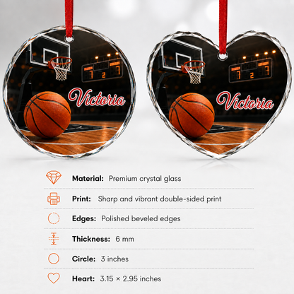 Sports Glass Ornament Basketball