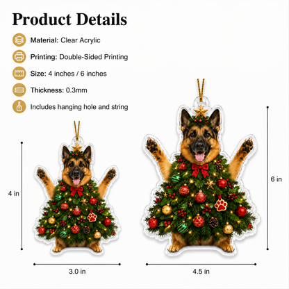 Dog Santa Tree German Shepherd