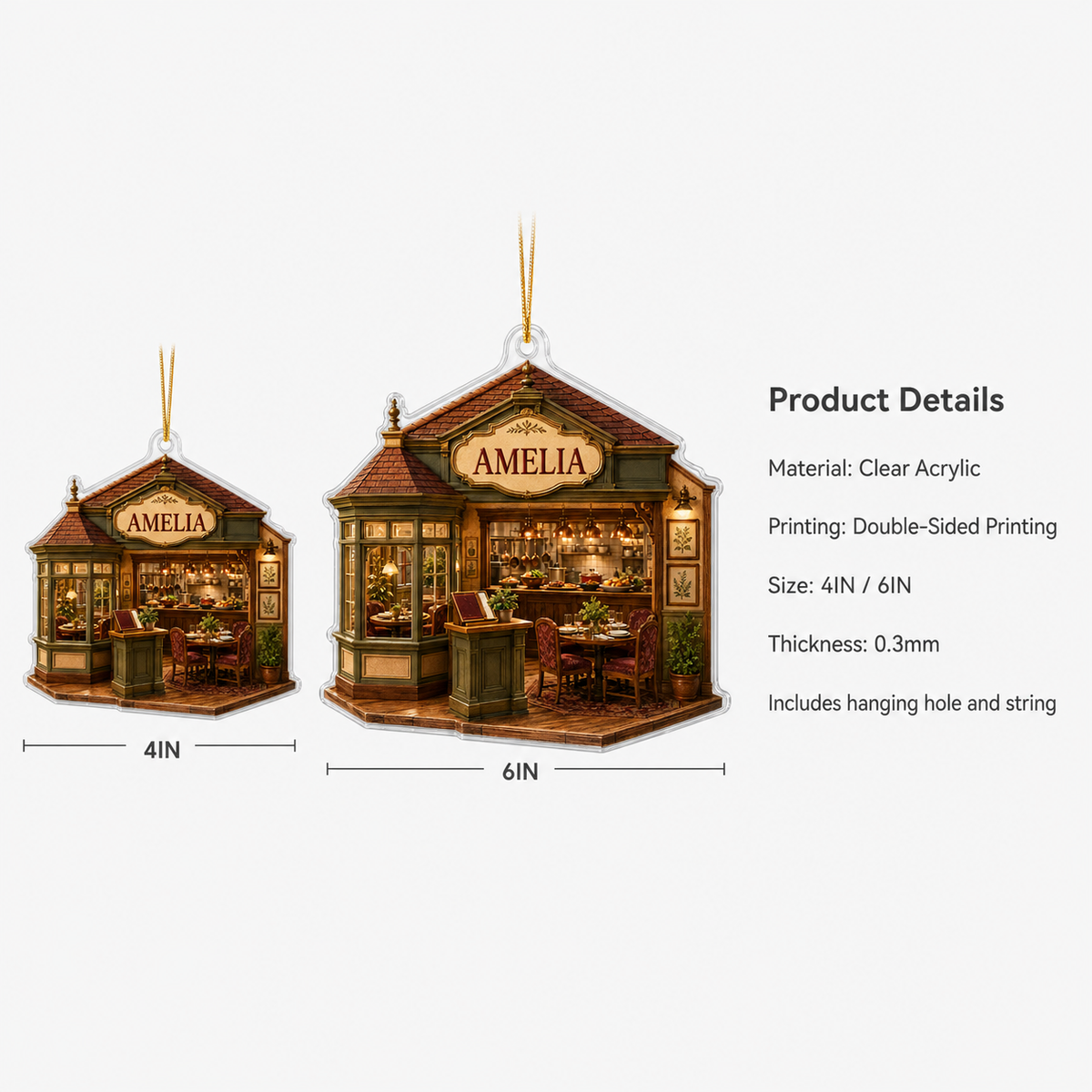 Food Lover Family-Owned Restaurant Ornament