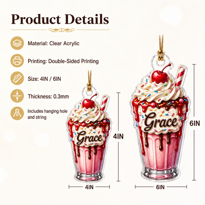 Custom Dessert Milkshake Acrylic