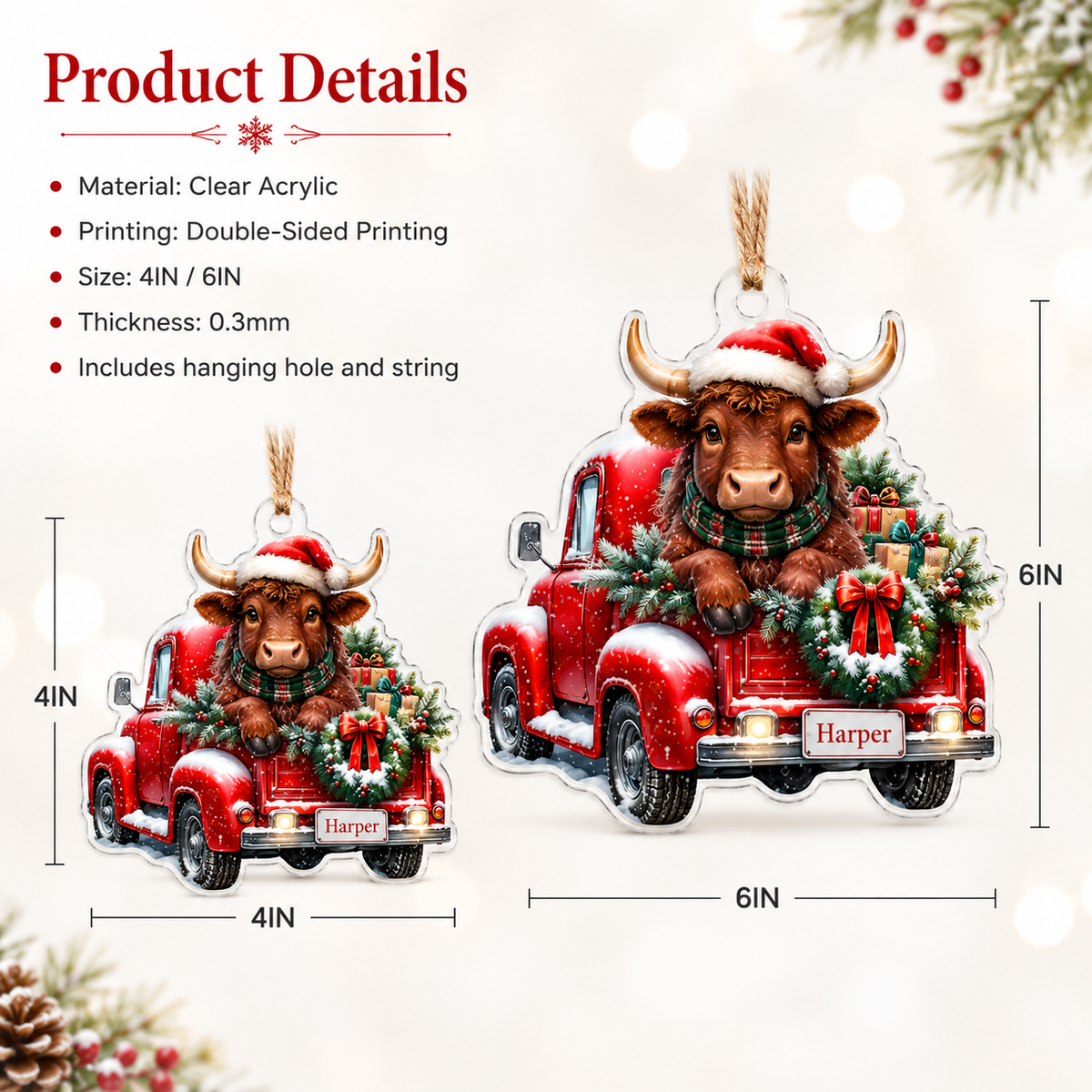 Christmas Farm Bull