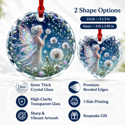 Fairy Glass Ornament Dandelion Fairy