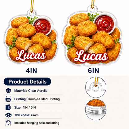 Breakfast Custom Name Chicken Nuggets Acrylic