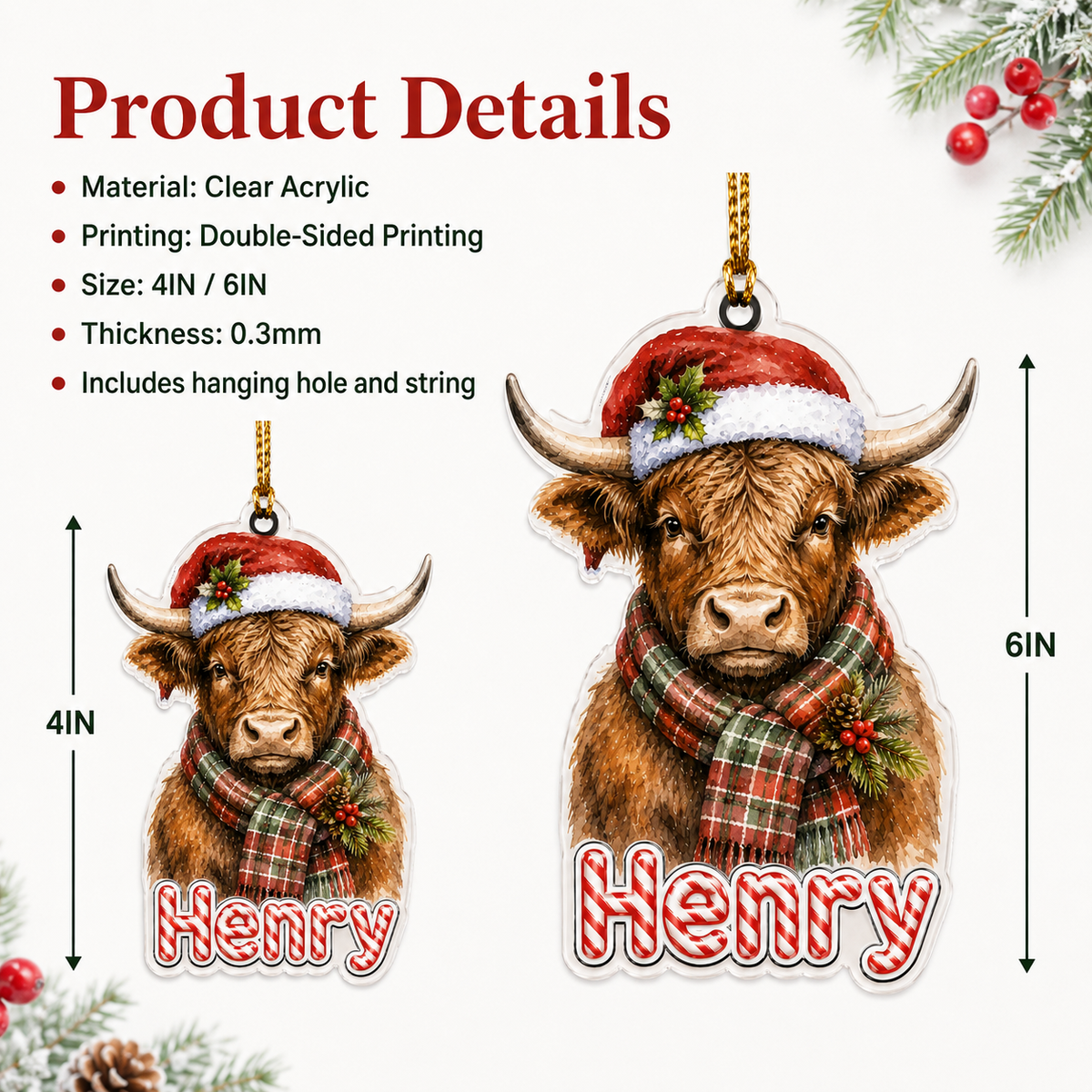 Christmas Farm Animal Bull