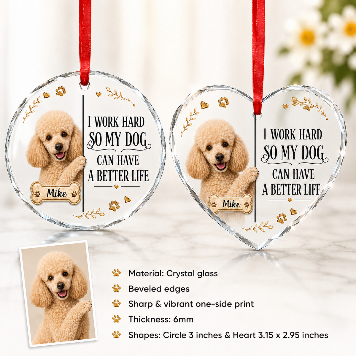 Custom Photo Dog With Cute Quote