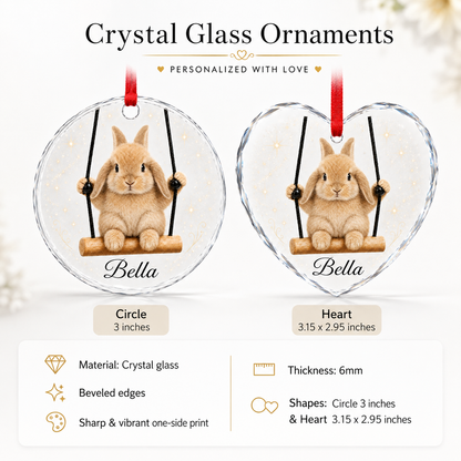 Animal Glass Ornament Rabbit