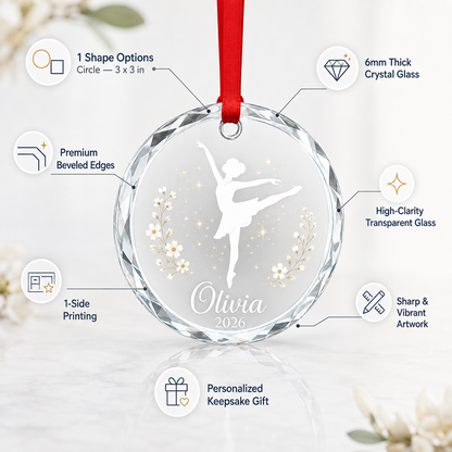 Personalized Dancing Glass Flower Ballerina