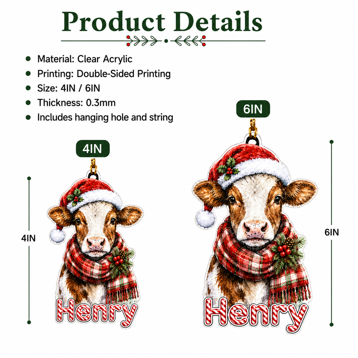 Christmas Farm Animal Cow