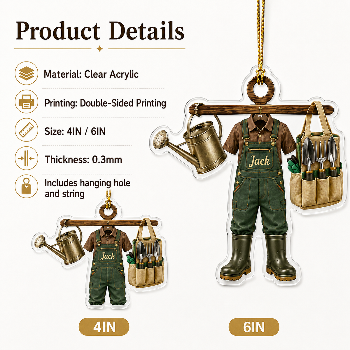 Custom Gardening Outfit Acrylic