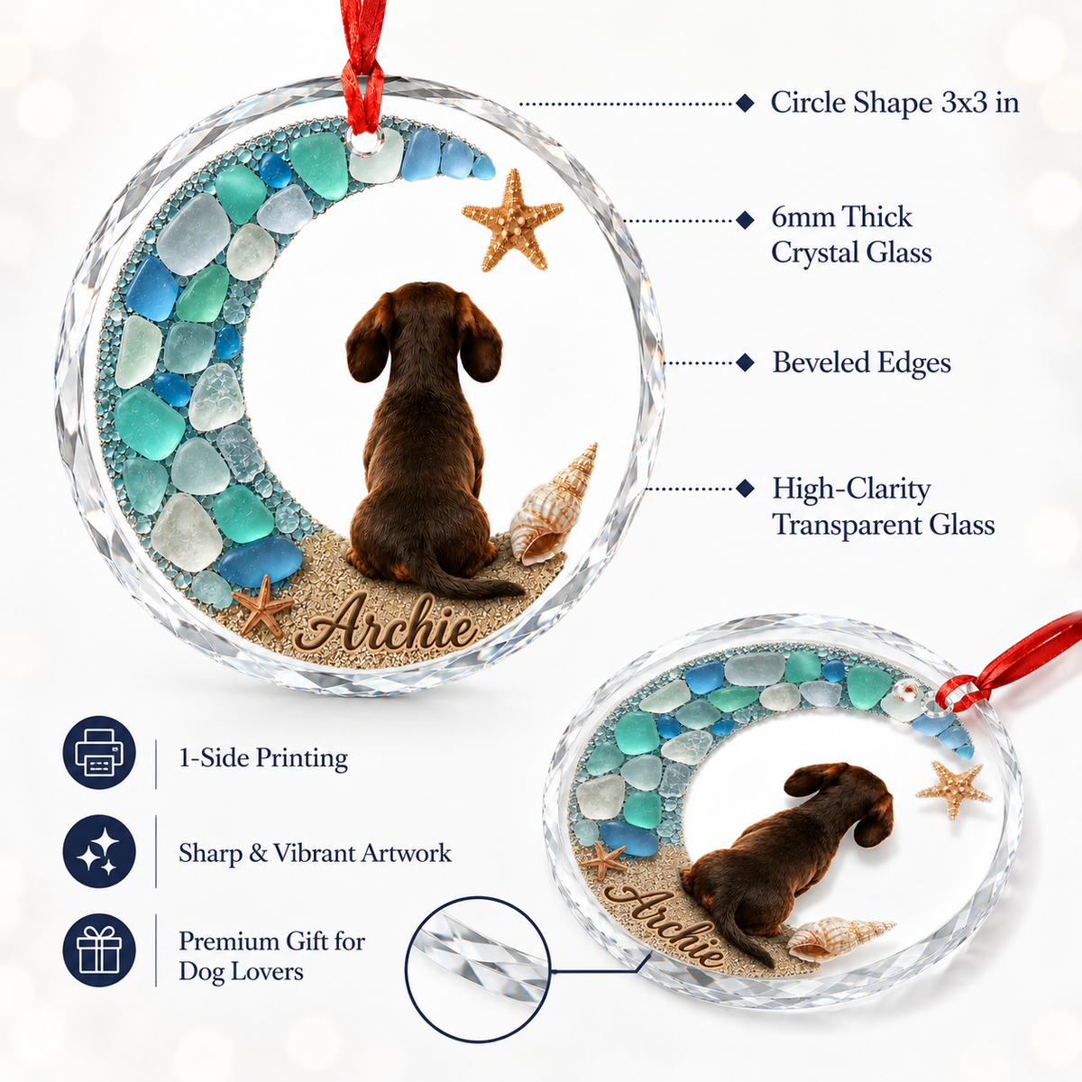 Custom Dog Seashell Duchsund