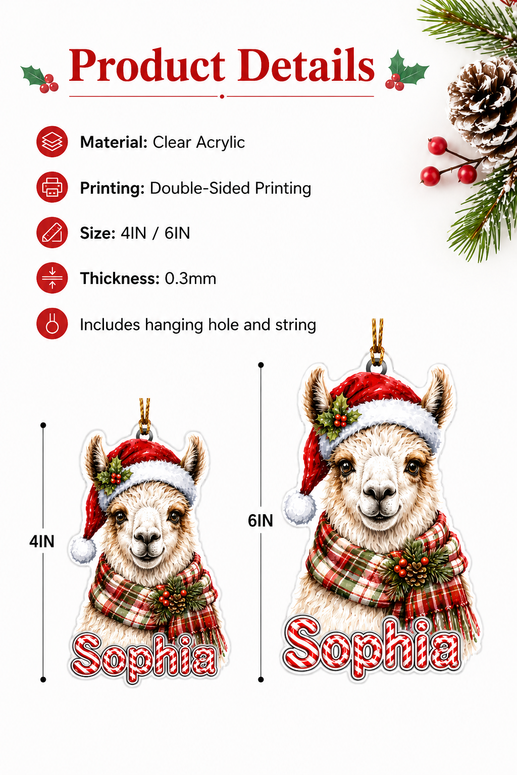 Christmas Farm Animal Llama
