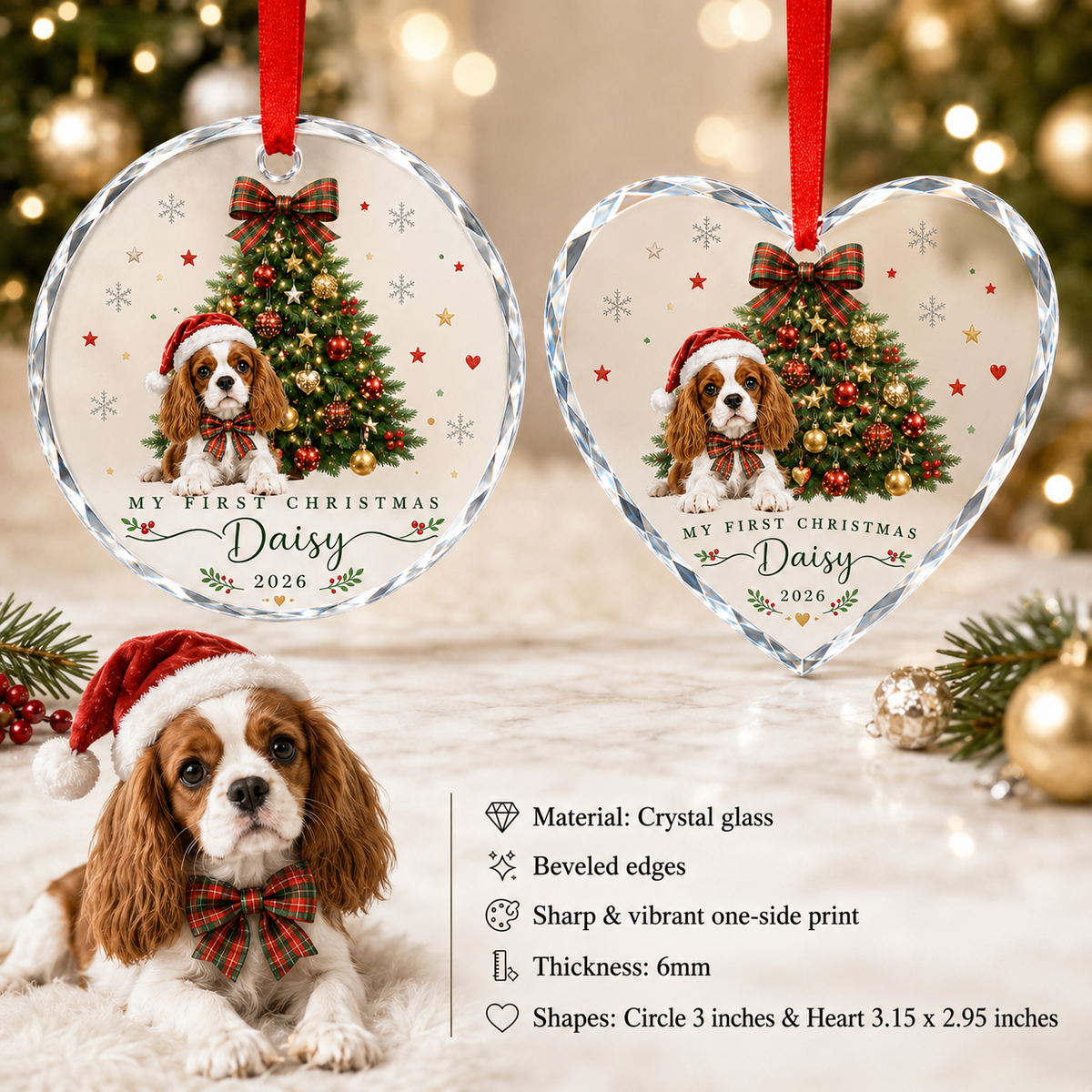 Custom Photo Dog Xmas Style 1
