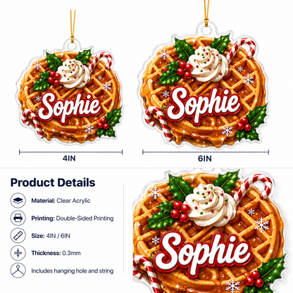 Custom Name Food Acrylic - Waffle