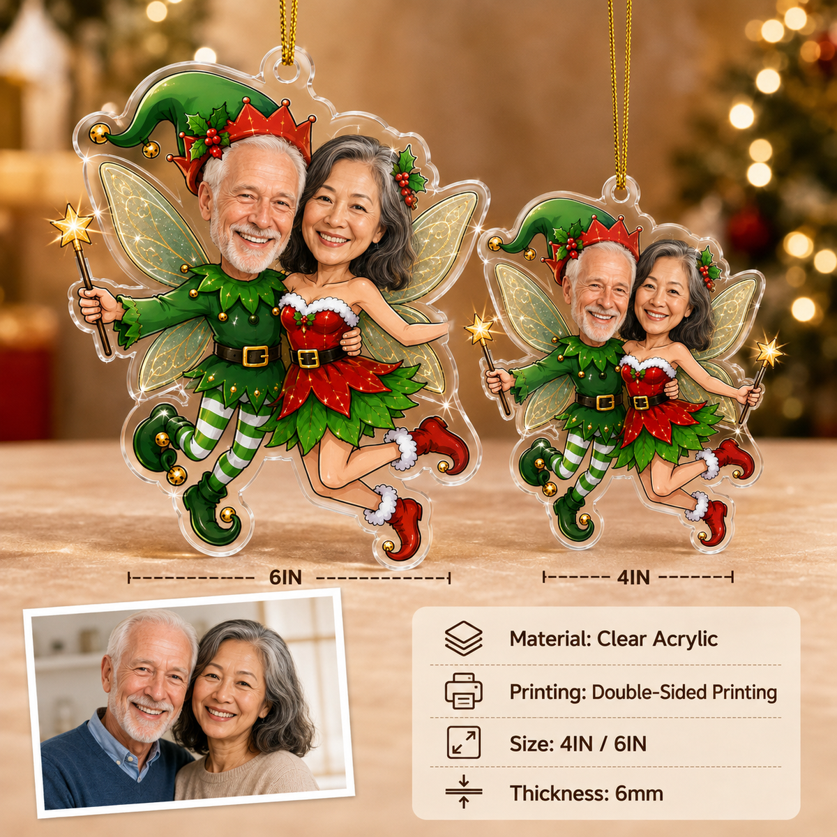 Custome Photo Couple Tinkle Bell