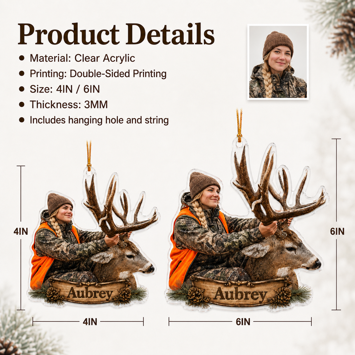Personalized Hunting Antler Pride Acrylic