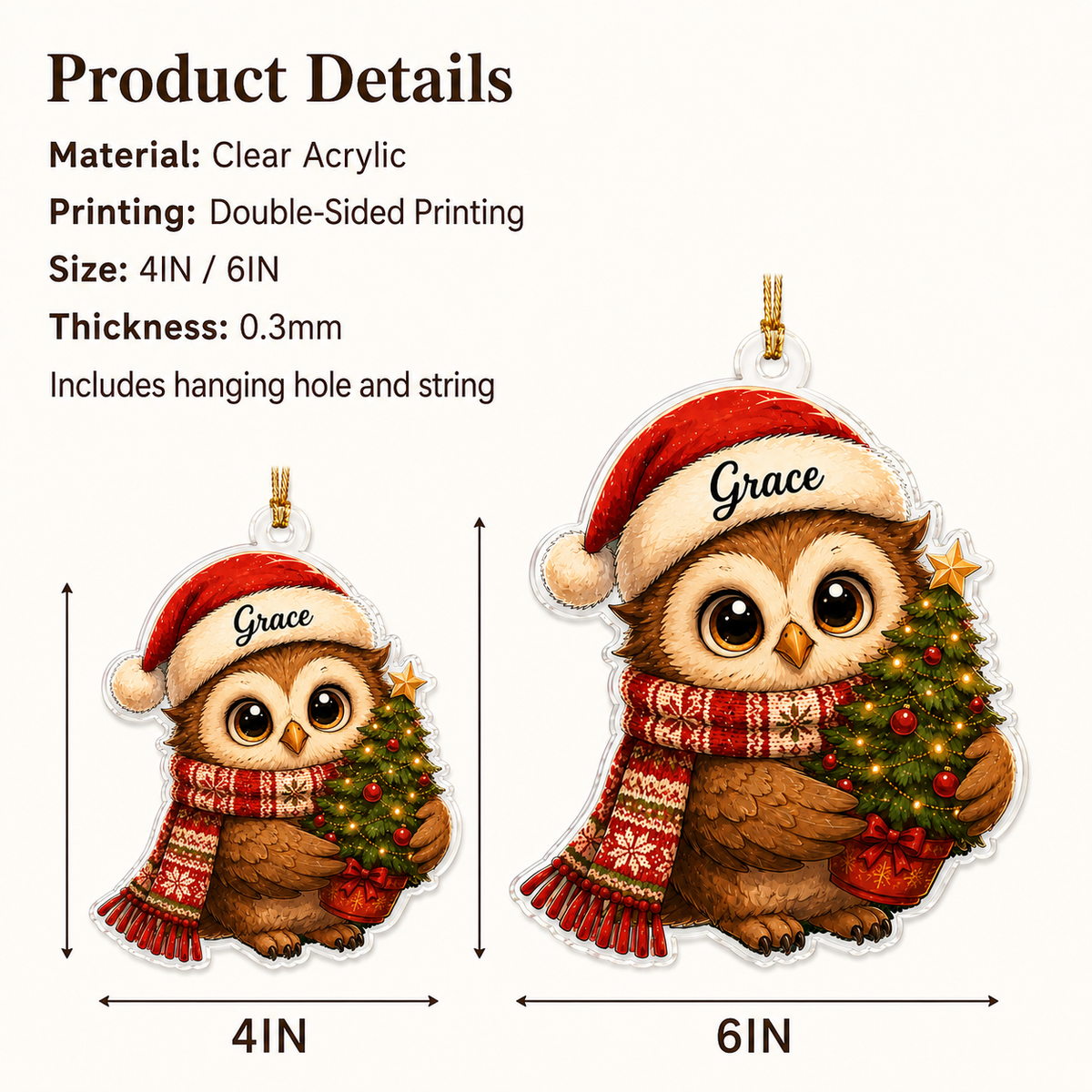 Animal Chrismas Owl