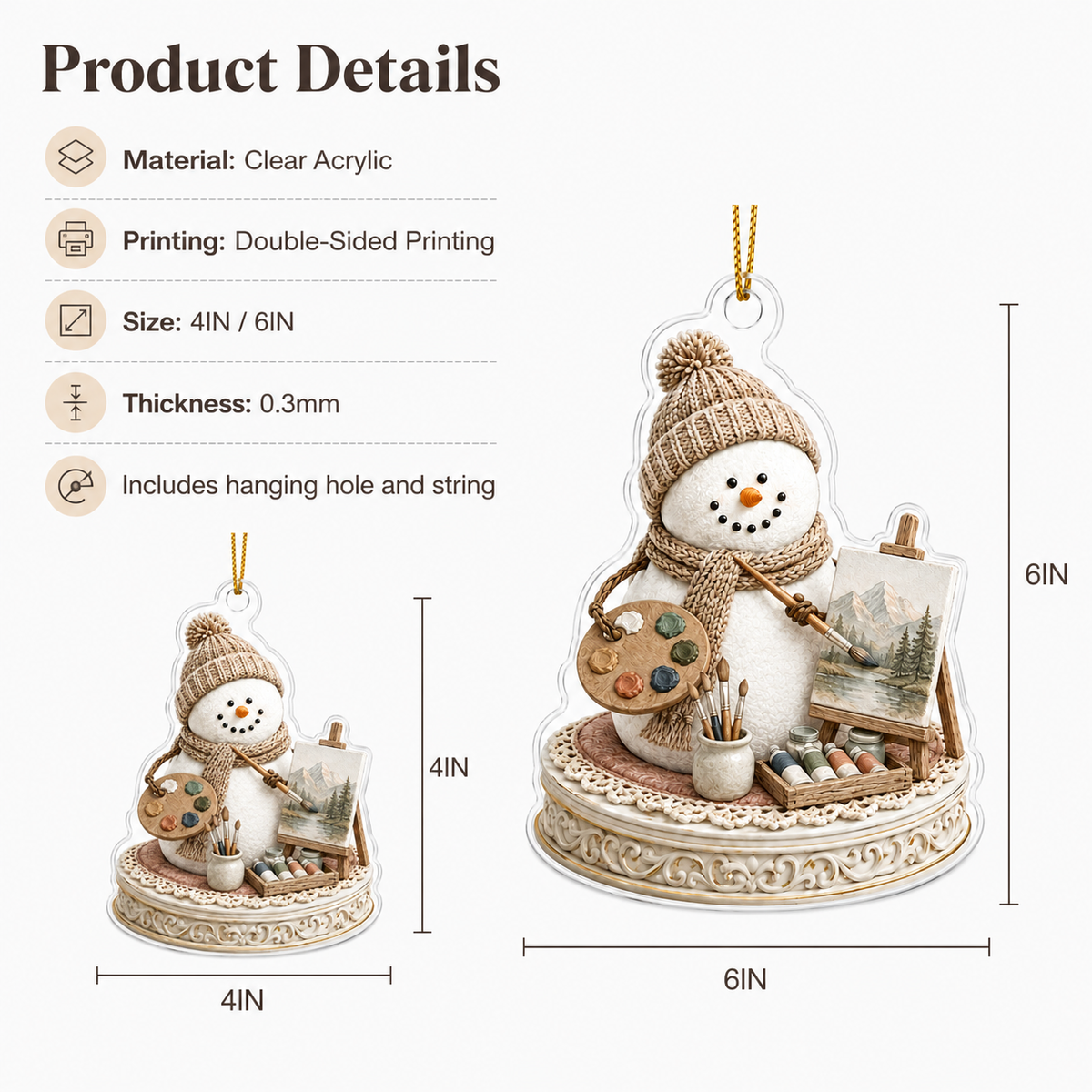 Snowman Hobbies Acrylic Painting