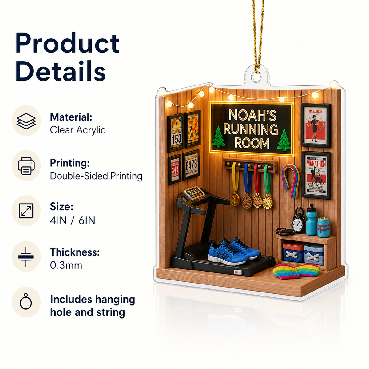 Custom Runner Acrylic - Running Room Display