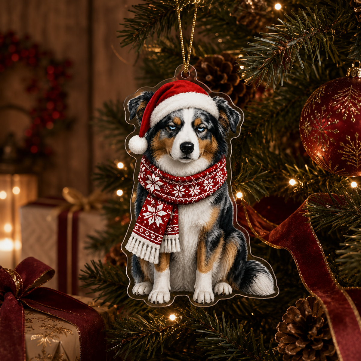 Dog Funny Christmas Australian Shepherd