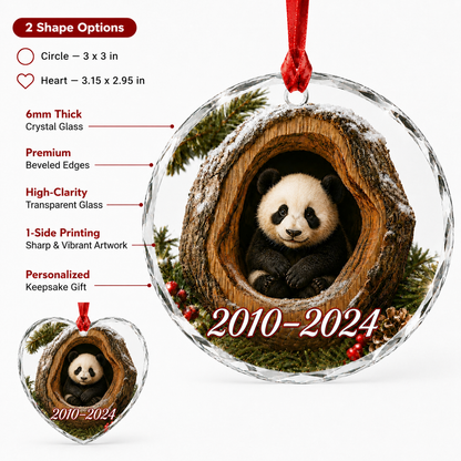 Glass ornament Animal Panda
