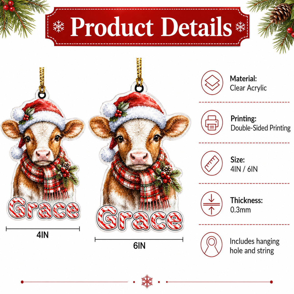 Christmas Farm Animal Calf
